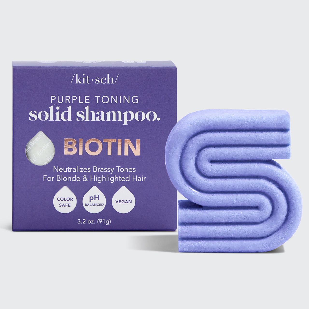 Purple Shampoo & Conditioner Bar with Biotin Caddy Bundle - Image 4