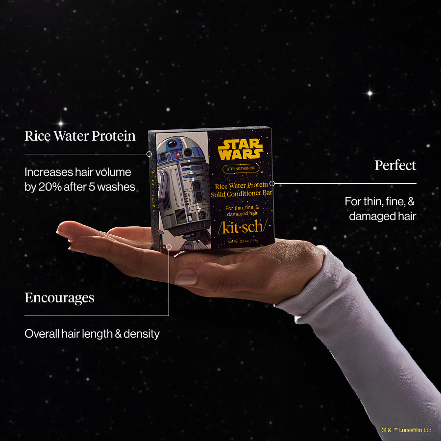 Star Wars™ & Kitsch Rice Water Protein Strengthening Solid Conditioner - R2-D2 - Image 2