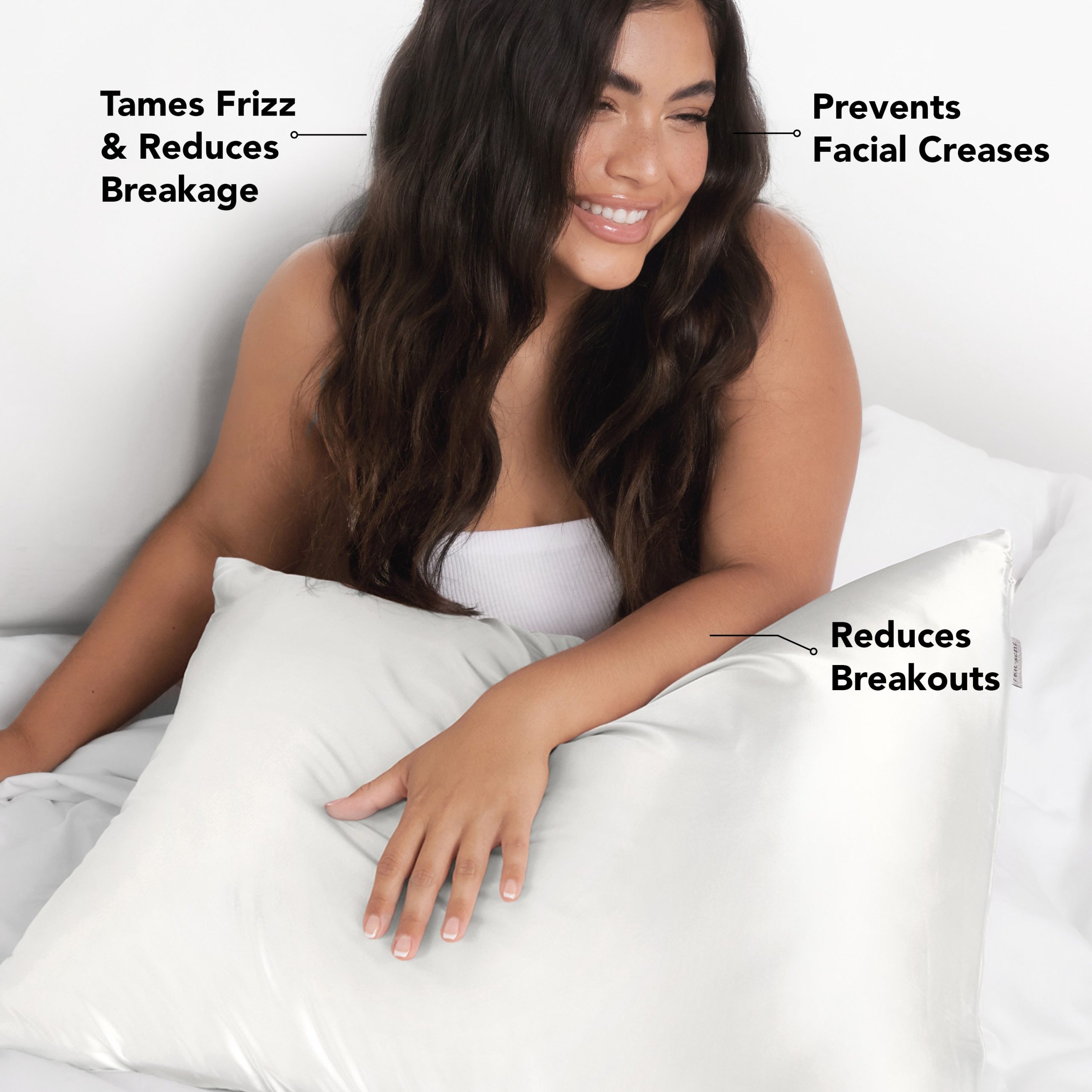Satin Pillowcase in Ivory - King - Image 4