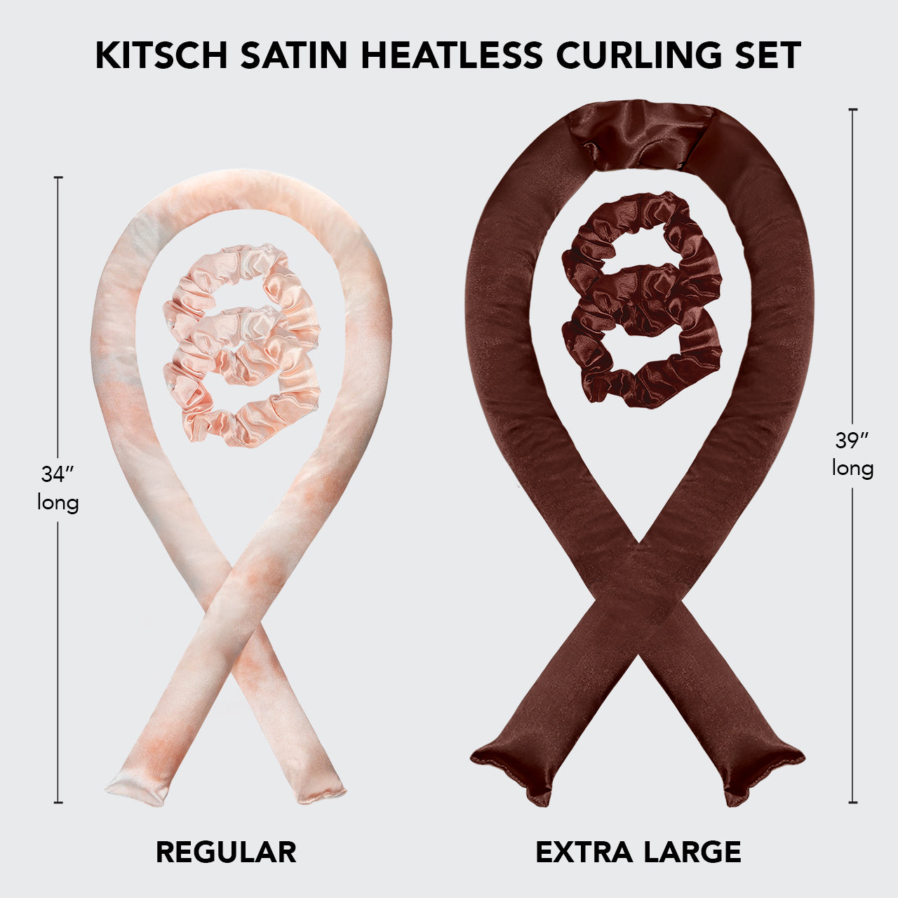 Chocolate XL Satin Heatless Curling Set - Image 4